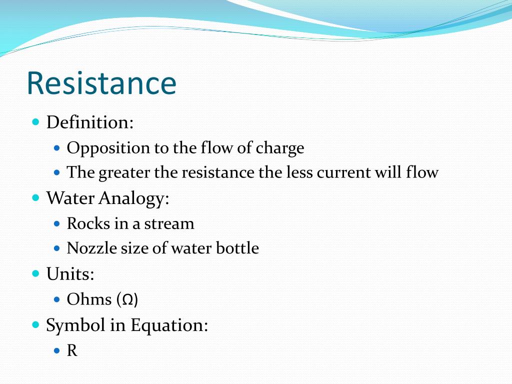 PPT Current, Voltage, Resistance & Ohm's Law PowerPoint