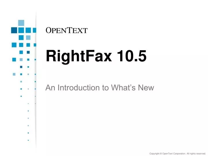 PPT RightFax 10.5 PowerPoint Presentation, free download ID1536580