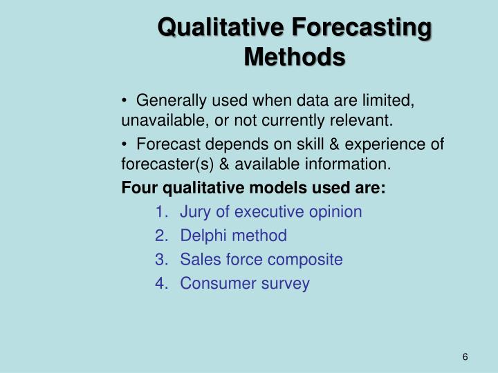 Qualitative Forecasting Methods Are Used When Quantum Computing