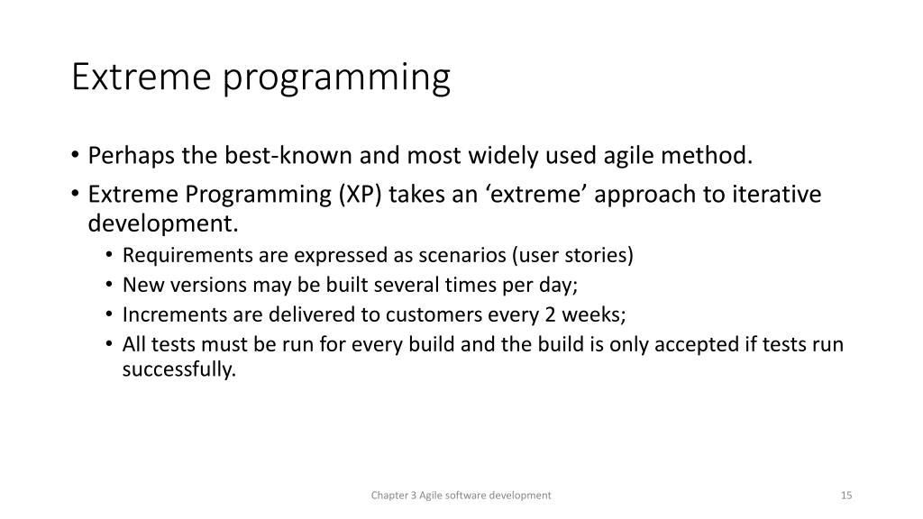 PPT Chapter 3 Agile Software Development PowerPoint Presentation