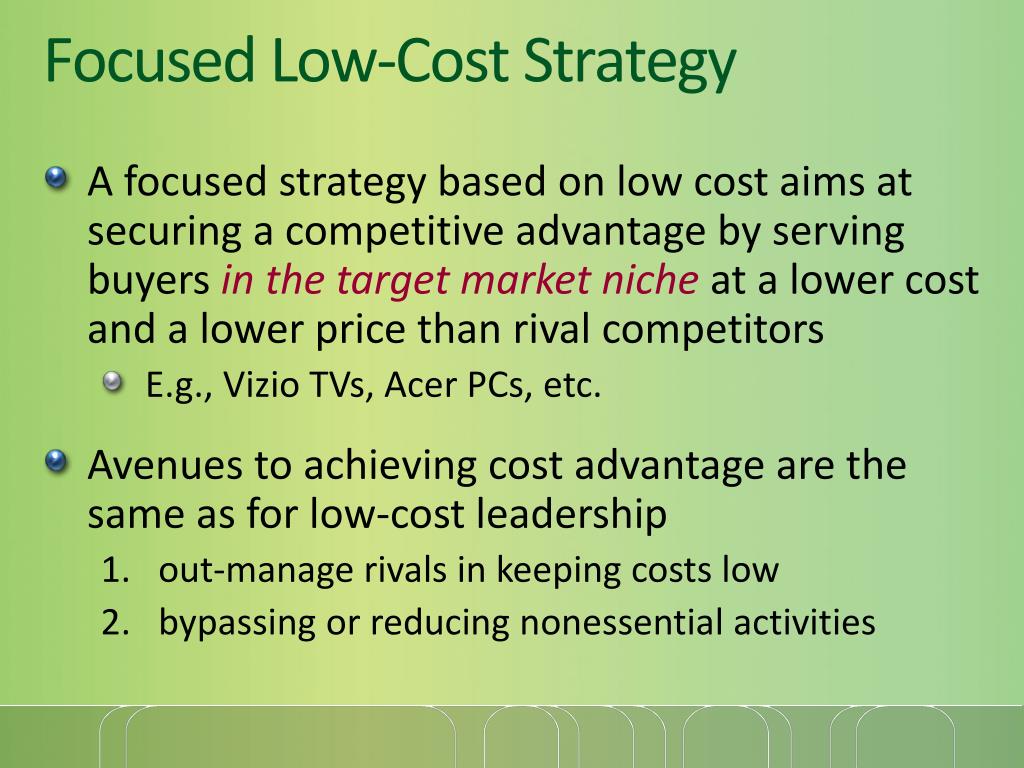 PPT THE FIVE GENERIC COMPETITIVE STRATEGIES PowerPoint Presentation