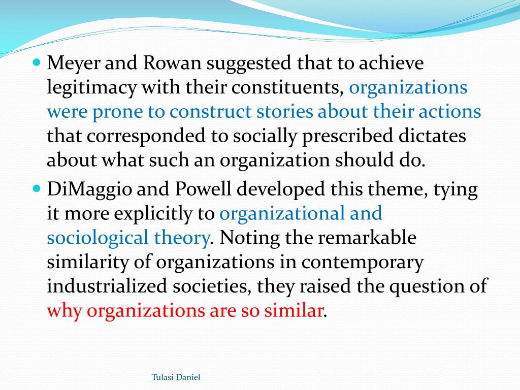 PPT The Social Construction of Organizational Knowledge A Study of the Uses of Coercive