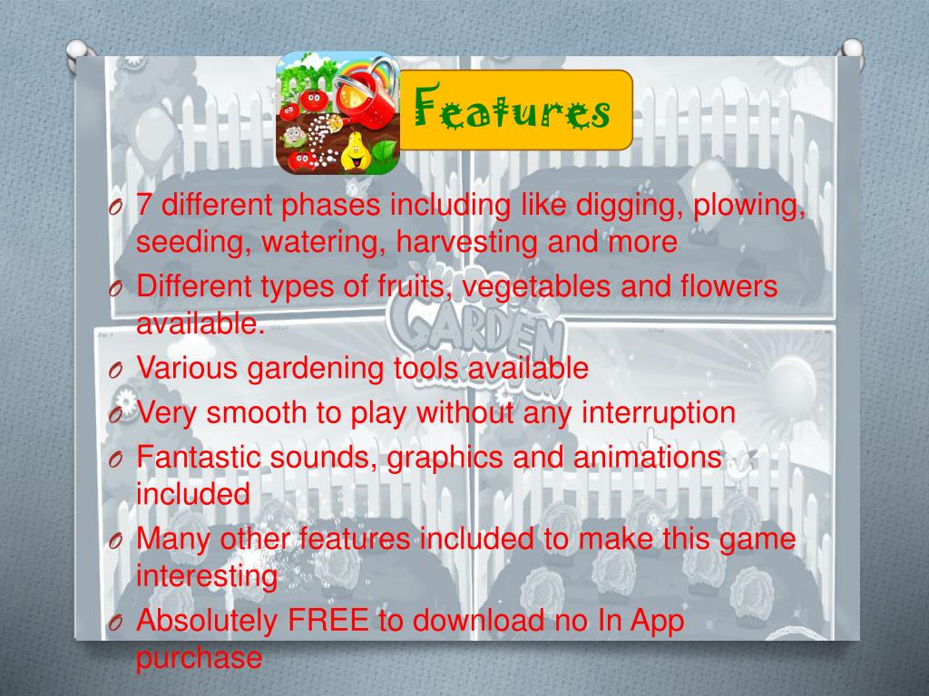 PPT Kids Garden Makeover Game FREE at Google Play PowerPoint
