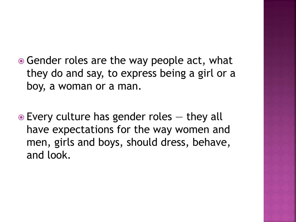 PPT Gender identity, gender role identity and gender stereotyping