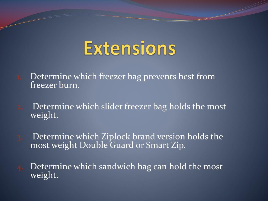 PPT Which brand of freezer bag is the strongest? PowerPoint
