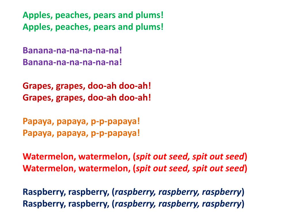 PPT Songs and Poetry for Young Learners PowerPoint Presentation, free