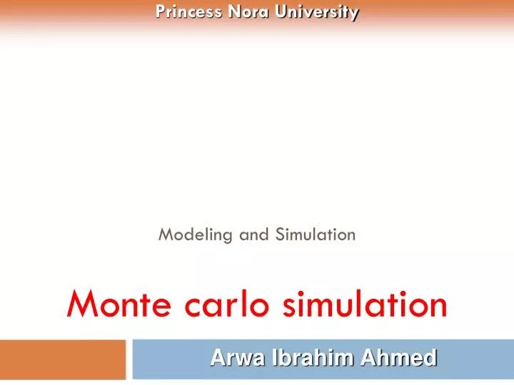 PPT Modeling and Simulation Monte carlo simulation PowerPoint