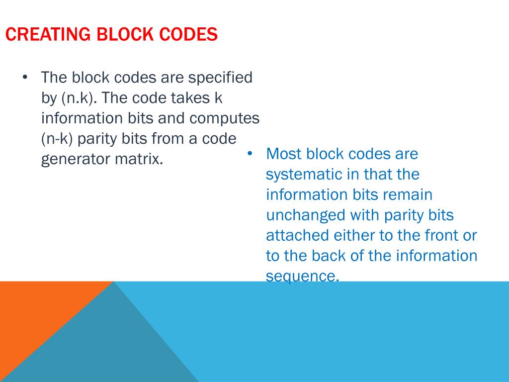 PPT Coding/DECODING Concepts and Block Coding PowerPoint Presentation ID1548174