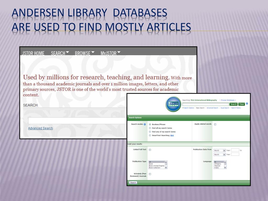 PPT Doing Research in the Andersen Library, UWWhitewater PowerPoint