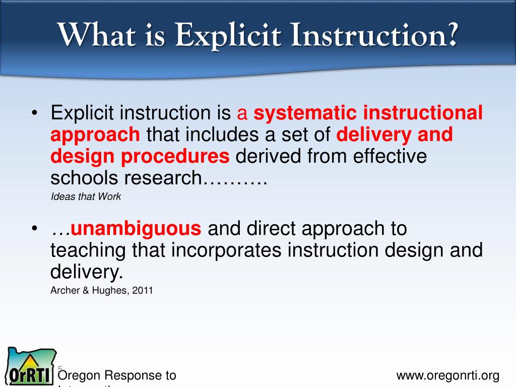 PPT Explicit Instruction Effective and Efficient Teaching PowerPoint