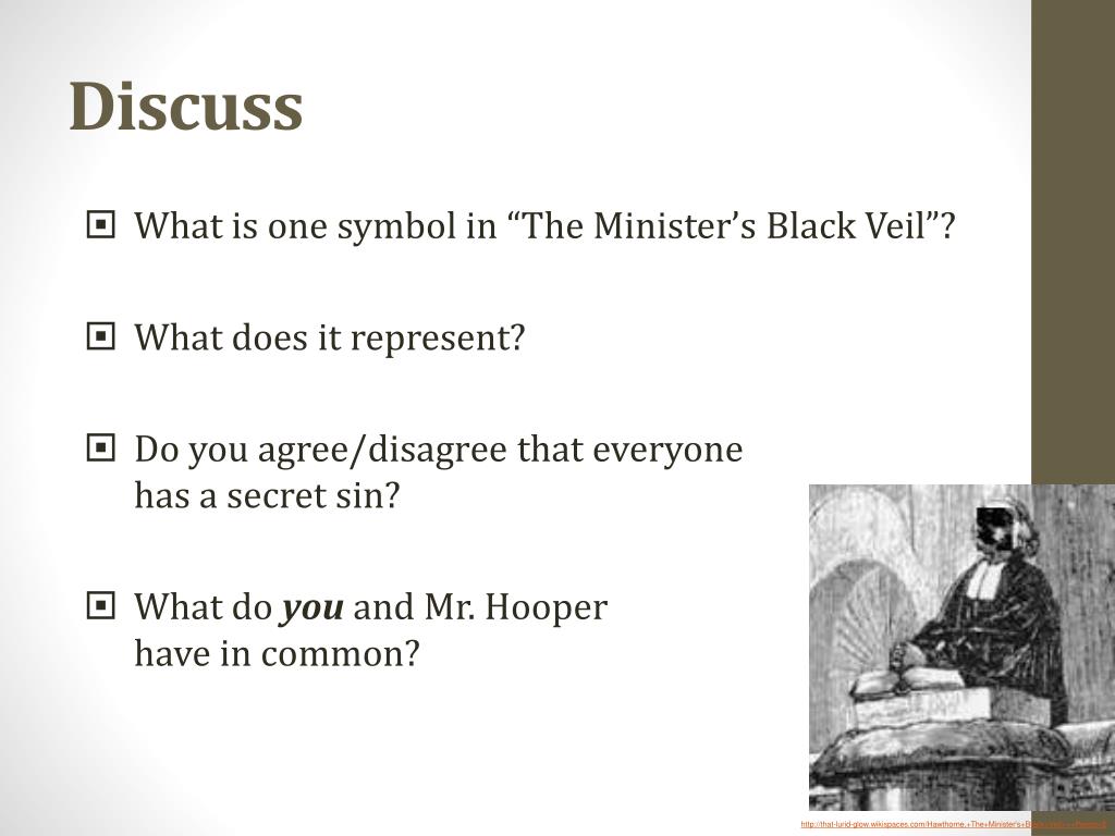 PPT “The Minister’s Black Veil” PowerPoint Presentation, free