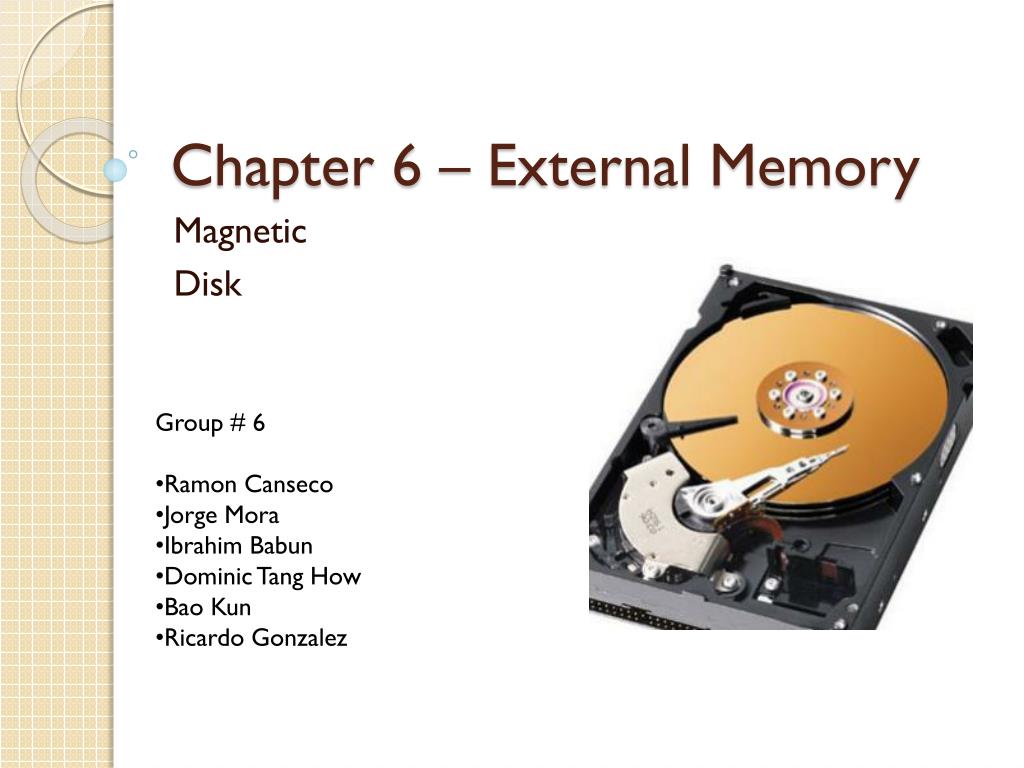 PPT Chapter 6 External Memory PowerPoint Presentation, free