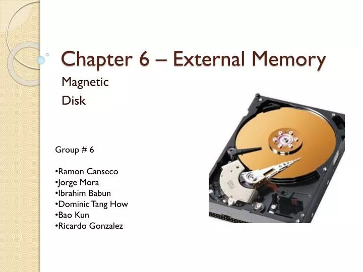PPT Chapter 6 External Memory PowerPoint Presentation, free