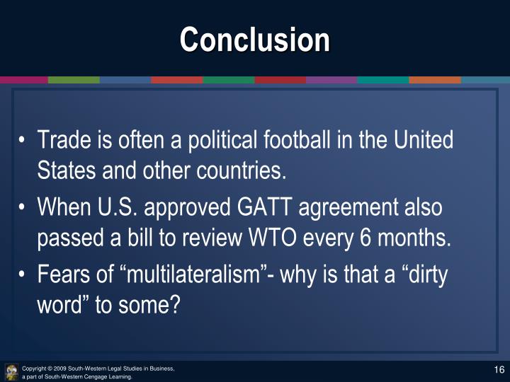 PPT CHAPTER 9 GATT Law and the World Trade Organization