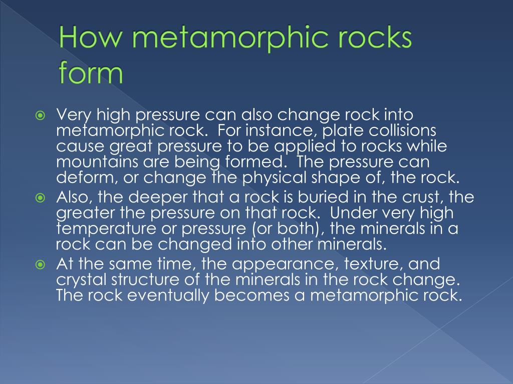 PPT Igneous, Sedimentary, and Metamorphic rocks