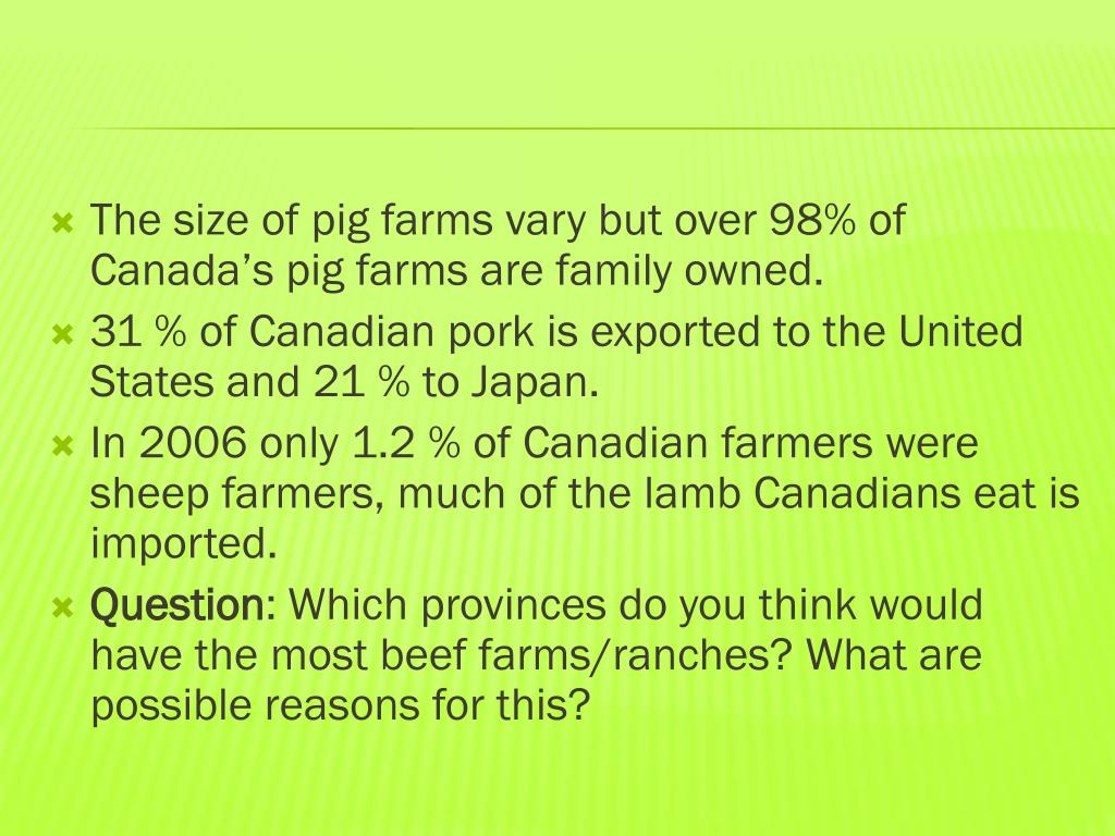 PPT Food Production in Canada & The Food System PowerPoint