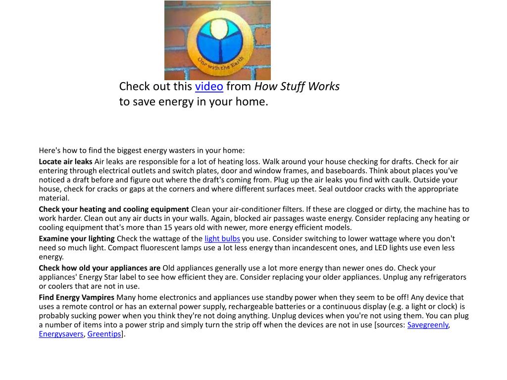 PPT FIND THE ENERGY WASTERS Stay Green my Friends PowerPoint