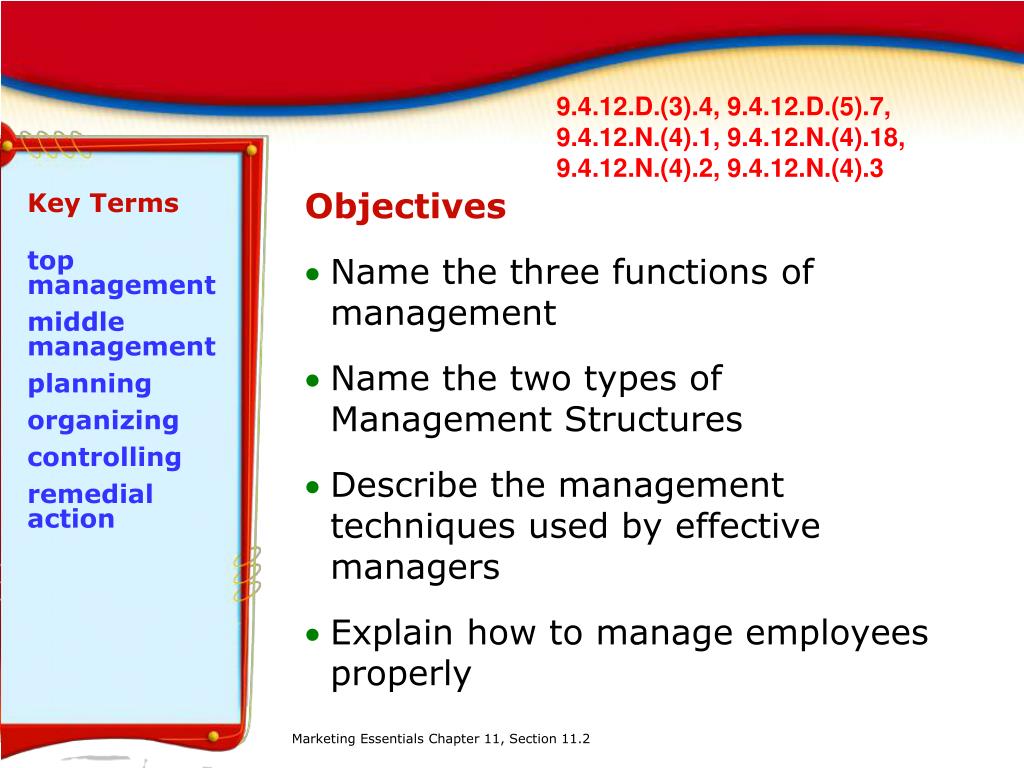 PPT Chapter 11 Management Skills 11.1Management Structure 11.2 Management Functions PowerPoint