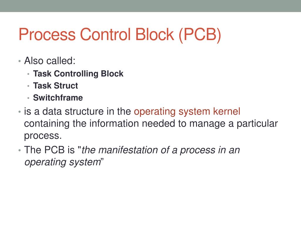 Process Control Block Ppt Bestive