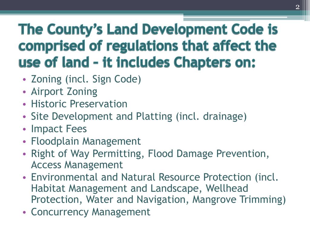 PPT Pinellas County Land Development Code Project PowerPoint