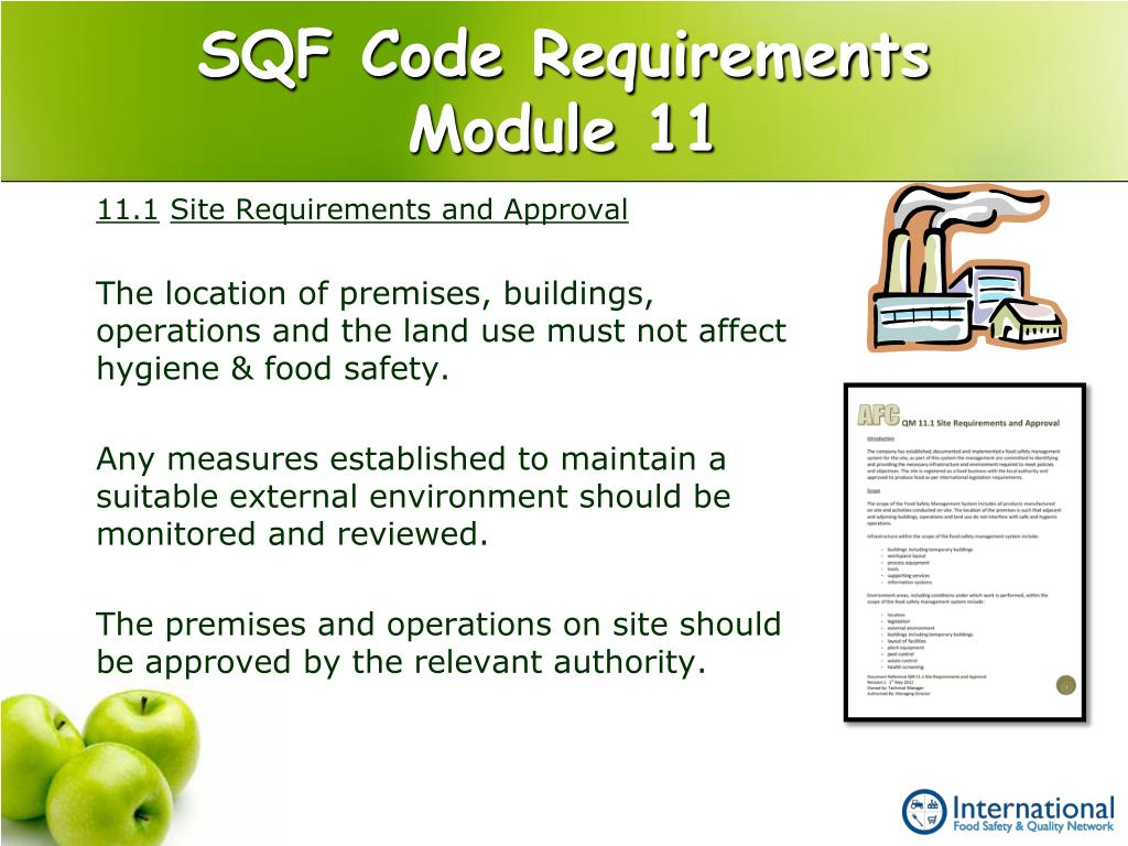 PPT Food Safety Quality Management System Training Guide SQF Code