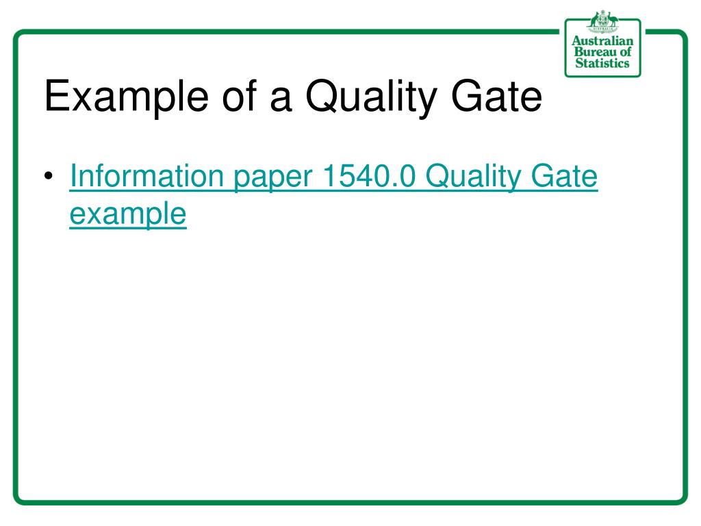 PPT A tool for managing the quality of statistical processes Quality