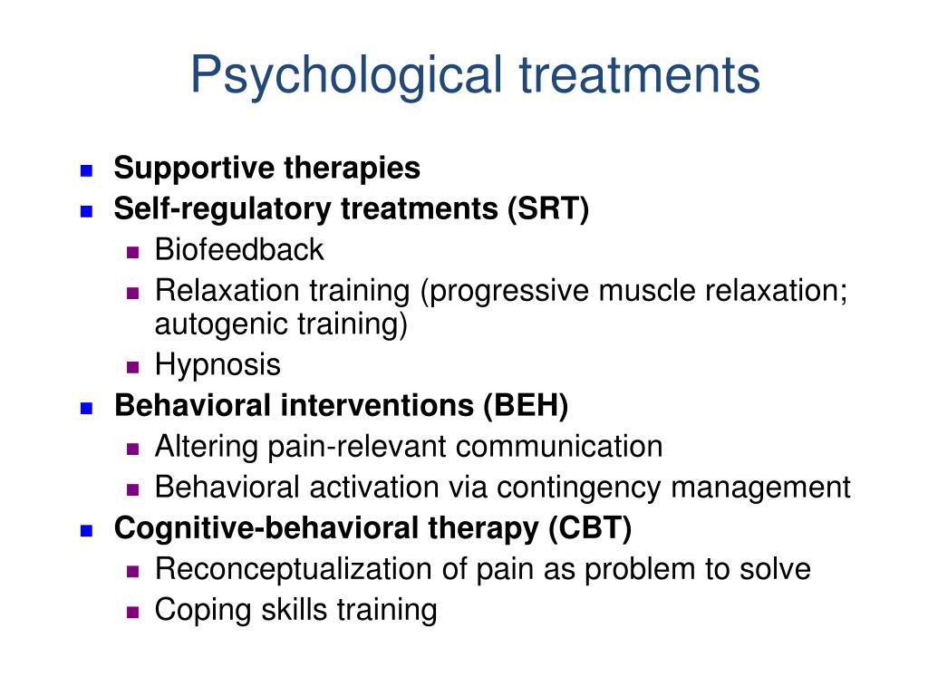 PPT Psychological Treatment of Chronic Pain PowerPoint Presentation