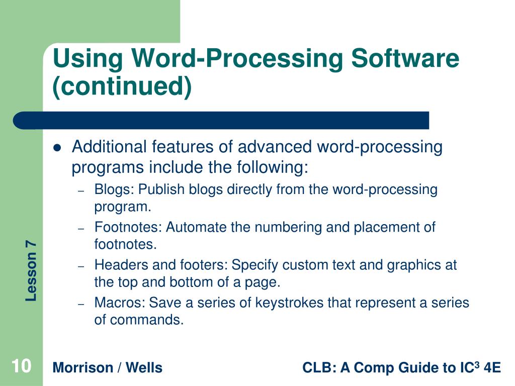 PPT Lesson 7 Software Fundamentals PowerPoint Presentation, free