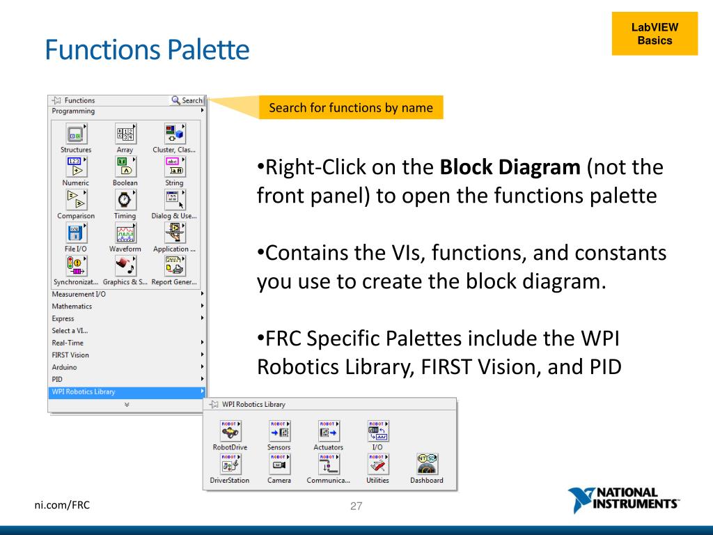 PPT FRC LabVIEW Quick Start Guide PowerPoint Presentation, free