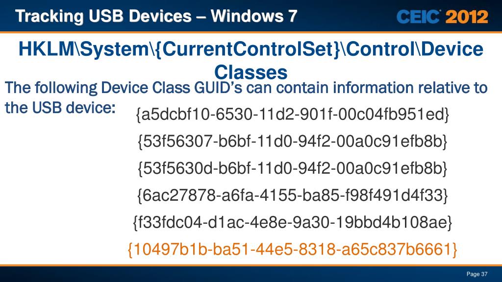 PPT Tracking USB Devices Windows 7 PowerPoint Presentation, free