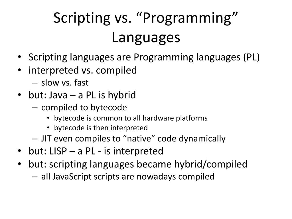 PPT Scripting Languages Intro PowerPoint Presentation, free download