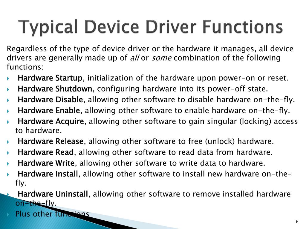PPT Device Drivers PowerPoint Presentation, free download ID1576487
