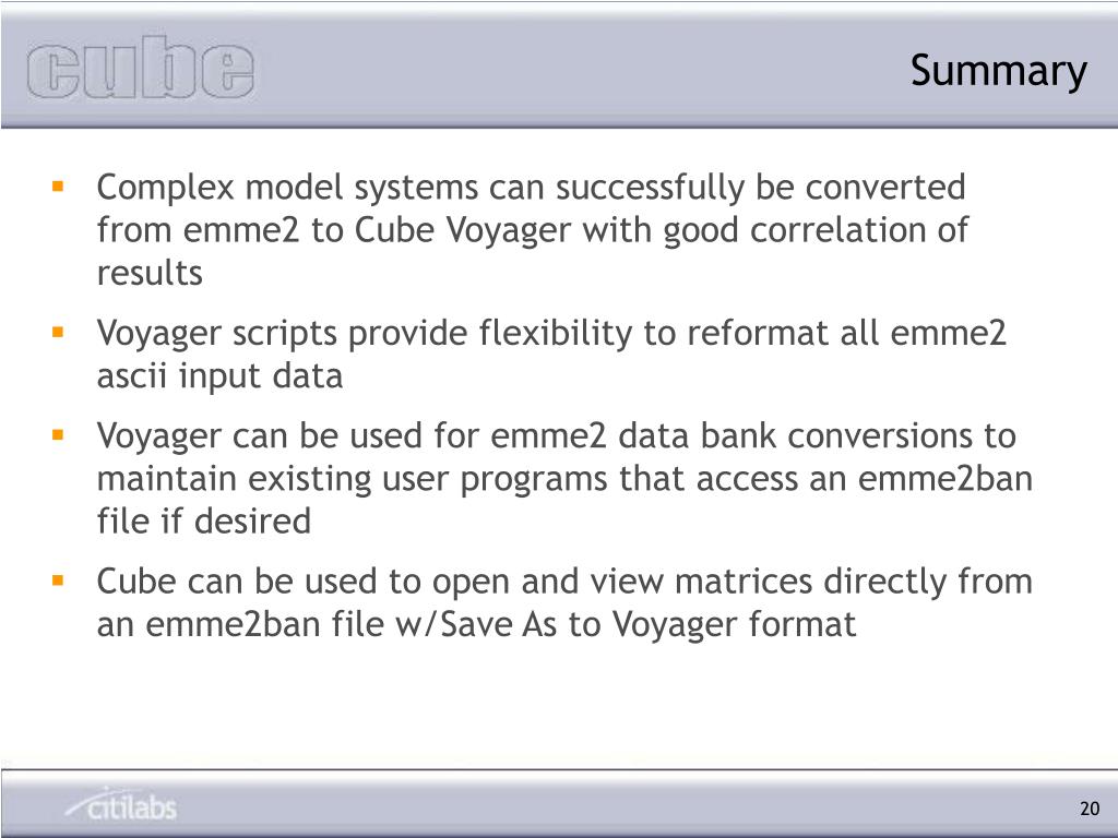PPT Conversion from emme2 to Cube Voyager in Albuquerque, NM Vamsee