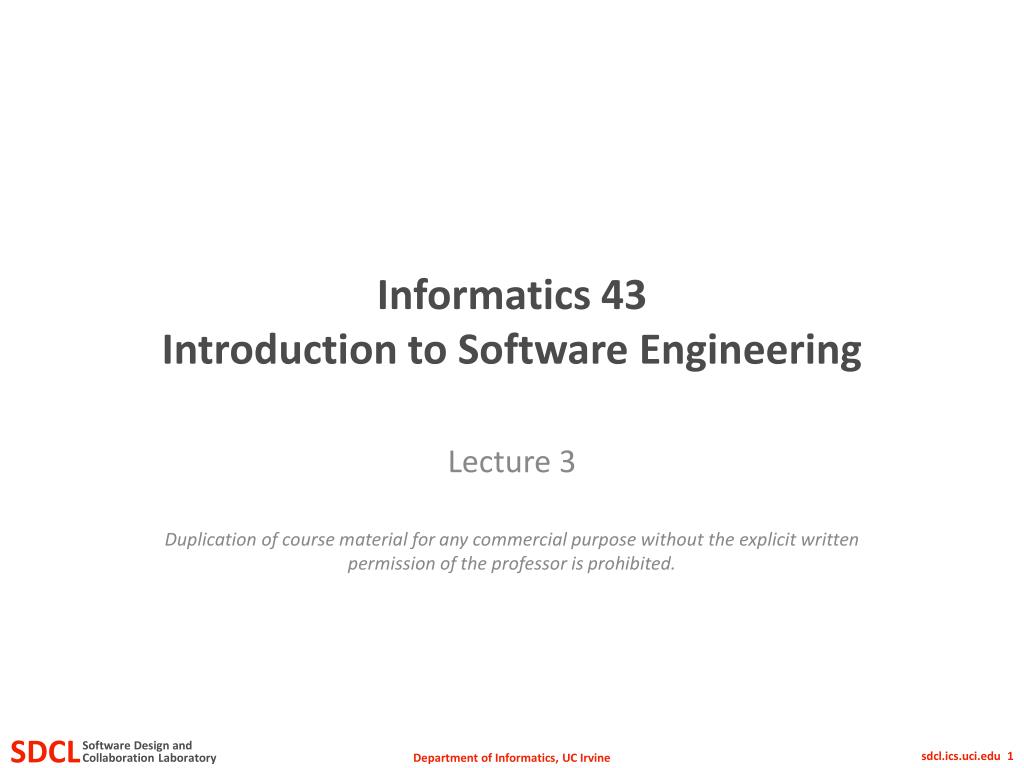 PPT Informatics 43 Introduction to Software Engineering PowerPoint