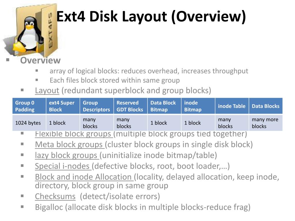 PPT Ext4 Linux Filesystem PowerPoint Presentation, free download