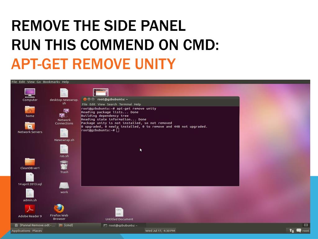 PPT 1> Unicode for Ubuntu . 2> Change Desktop Ubuntu. 3> Network