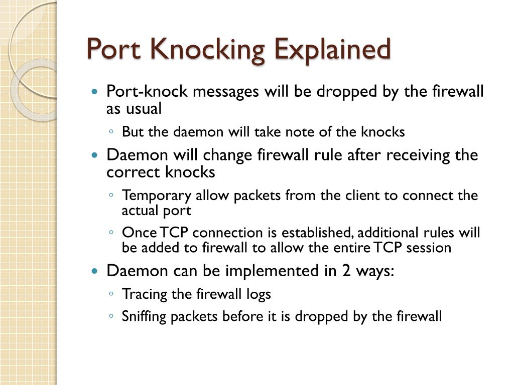 PPT Port Knocking PowerPoint Presentation, free download ID1581286