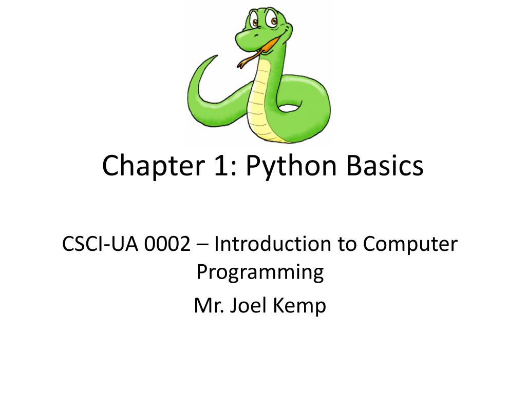 PPT Chapter 1 Python Basics PowerPoint Presentation, free download ID1581894