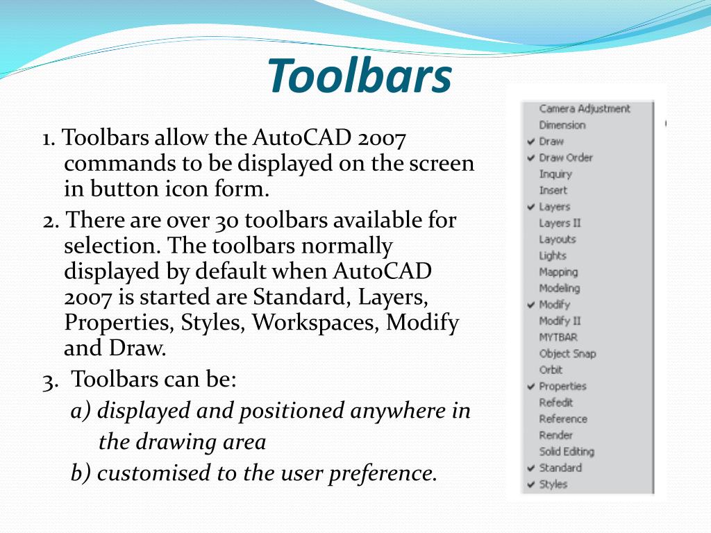 PPT Introduction to AutoCAD 2007 graphics screen PowerPoint