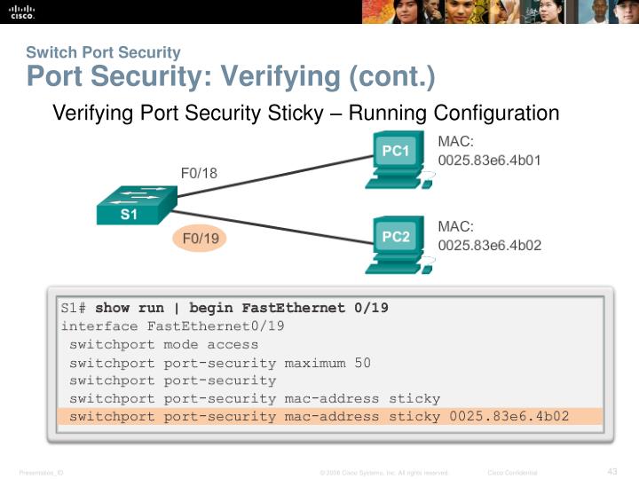 Switchport port security mac address sticky maximum lasopazebra