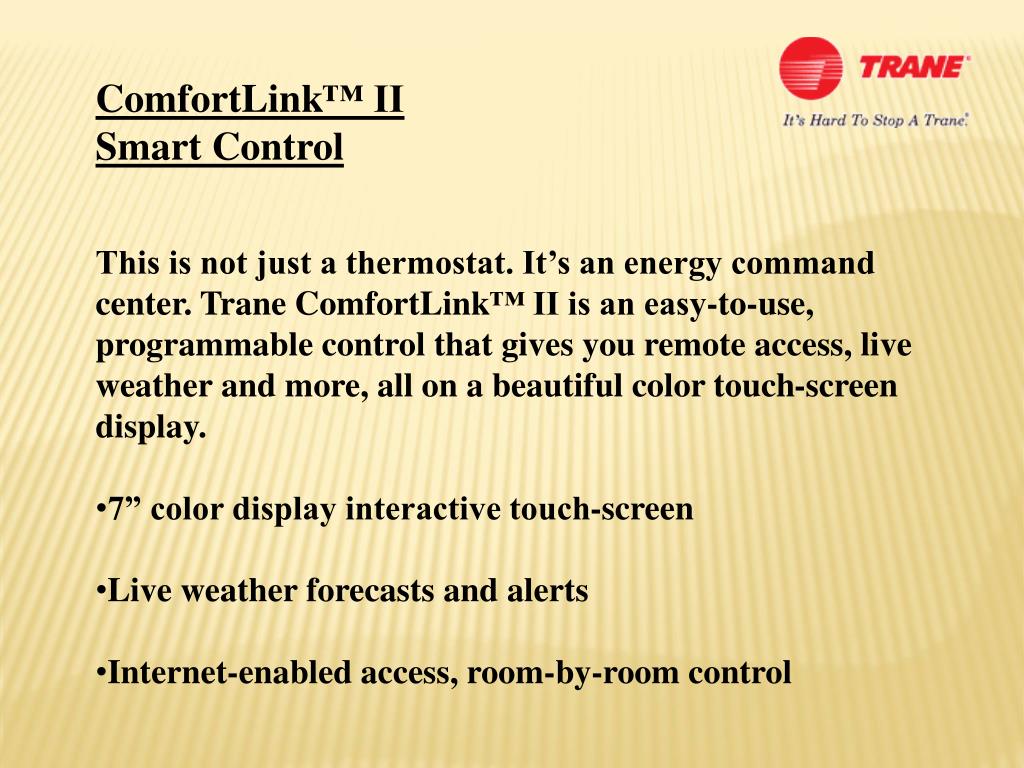 PPT - ComfortLink ™ II Control PowerPoint Presentation, free download