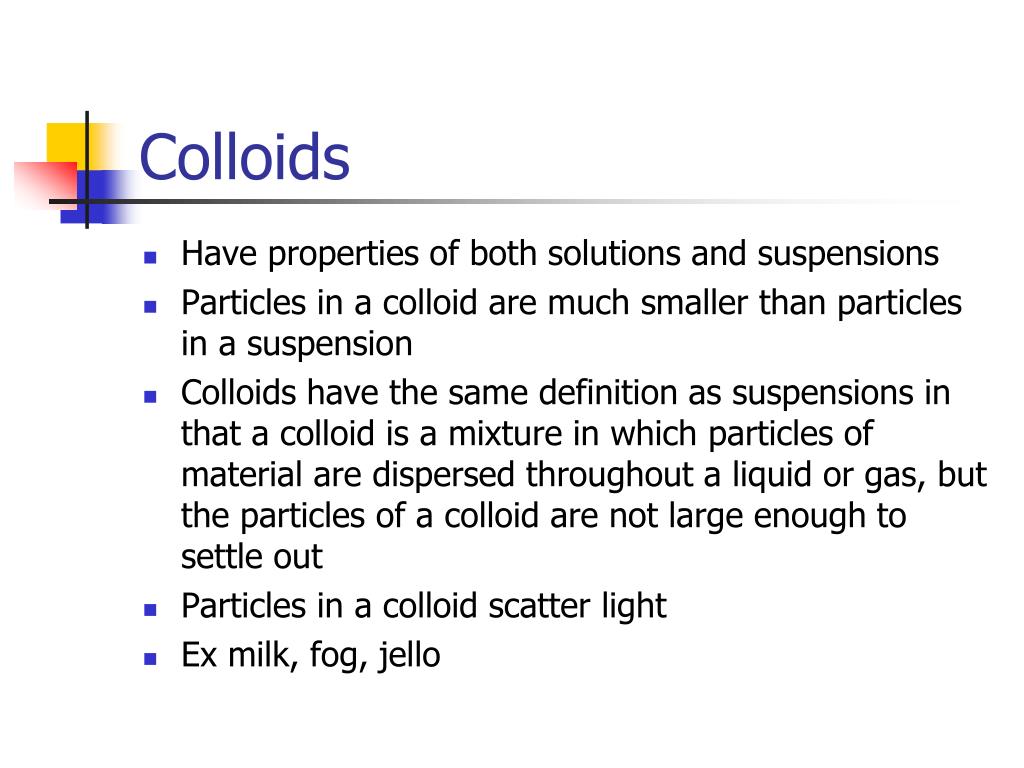 PPT Solutions, Suspensions Colloids PowerPoint Presentation, free download ID1585604