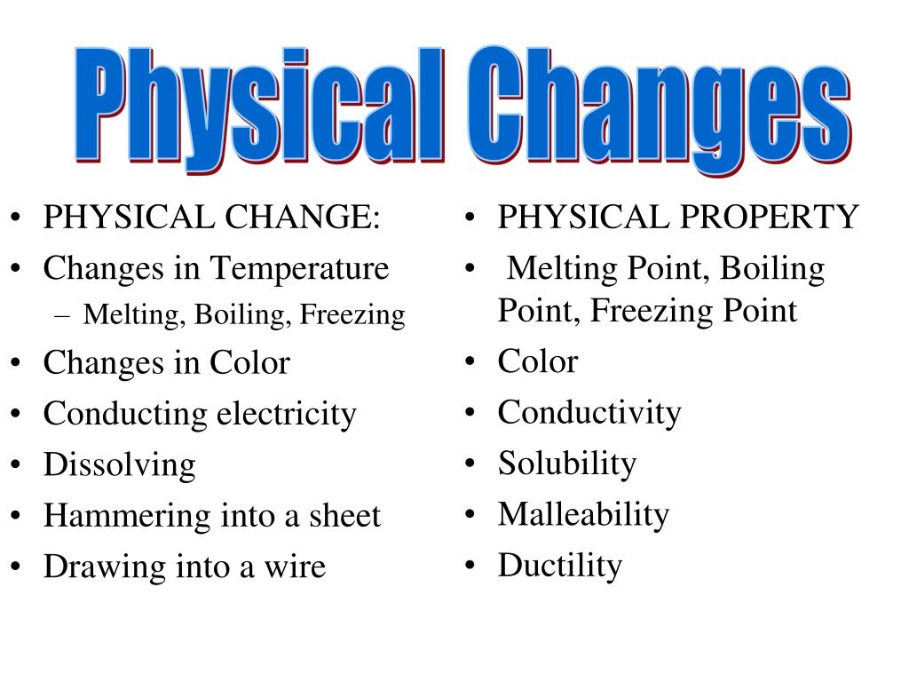 PPT Pure Substances vs. Mixtures Physical and Chemical Changes