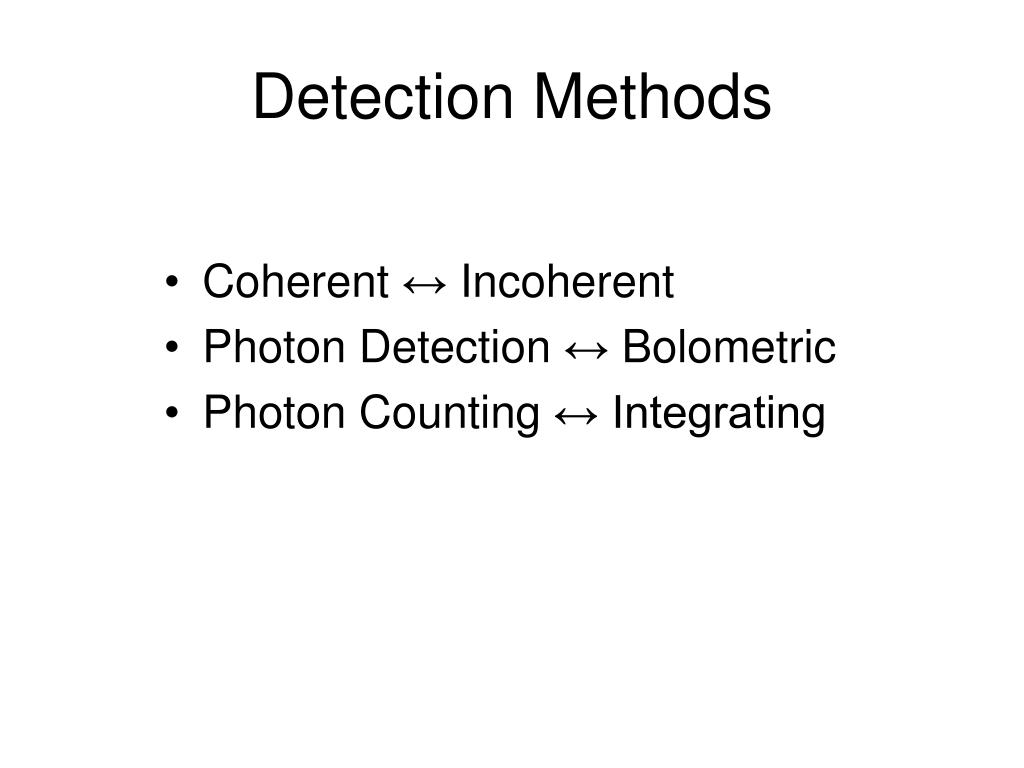 PPT Detection Methods PowerPoint Presentation, free download ID1587747