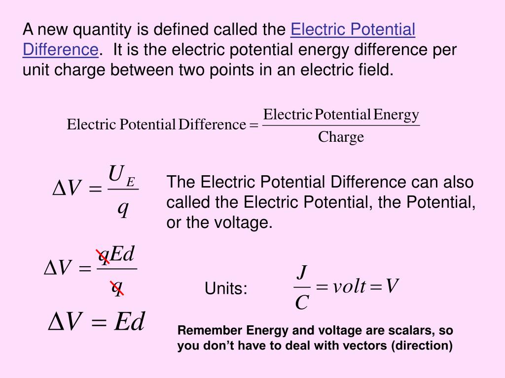 PPT Electric Potential, Energy, and Capacitance PowerPoint