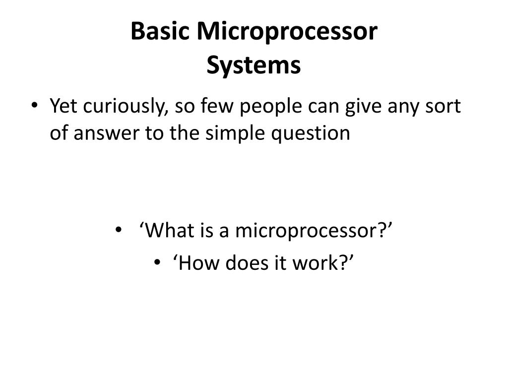 PPT MICROPROCESSOR PowerPoint Presentation, free download ID1588702