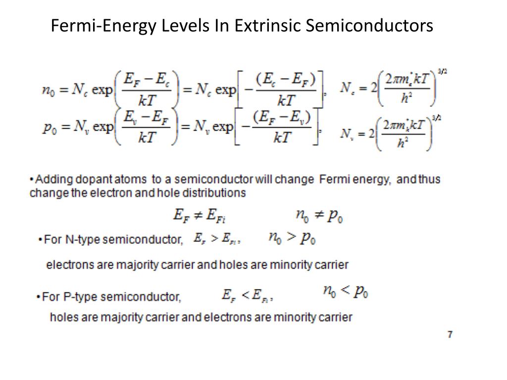 PPT Electron And Hole Equilibrium Concentrations 24 February 2014