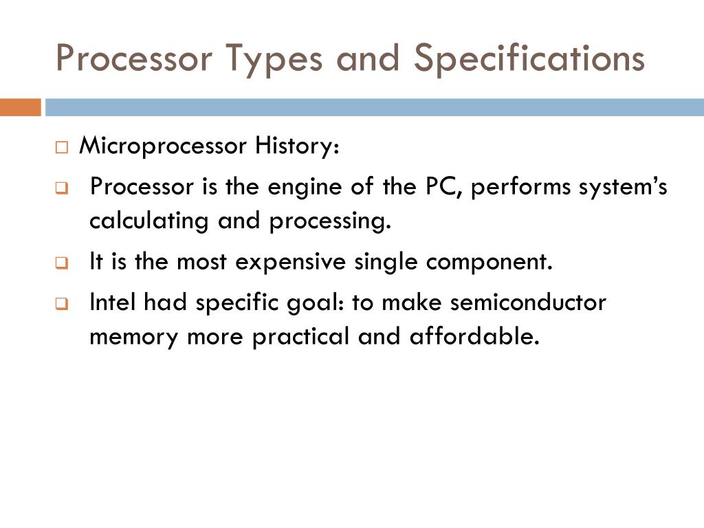 PPT CHAPTER3 Processor Types and Specifications PART1 PowerPoint