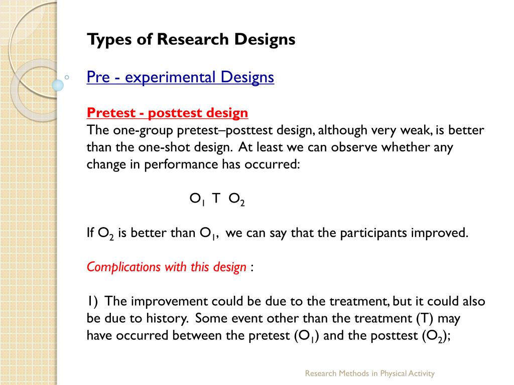 One Group Pretest Posttest Design Sample Size