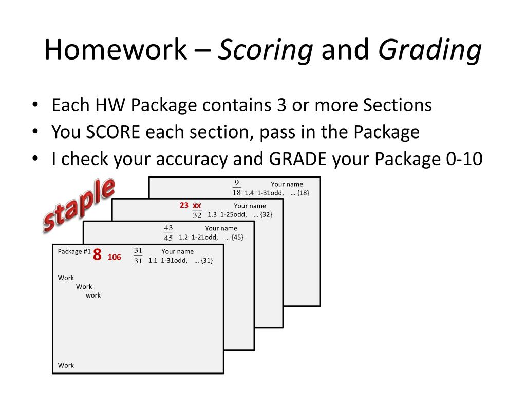 PPT Homework Scoring and Grading PowerPoint Presentation, free